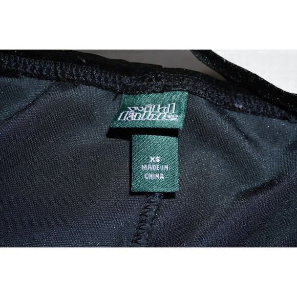 Rave Girl Black Velvet Rhinestone Trim Mini Dress – XS – Y2K Glam Party Style - Picture 10 of 11